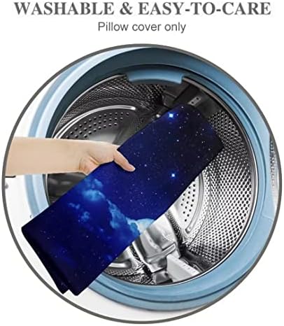 Blue Body Pillow Cover Dark Night Cloud Star Sky Moon Nebula Galaxy Stars - Image 6