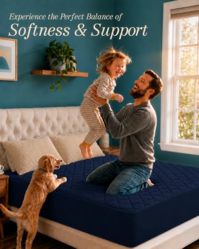 King Mattress Pad, Quilted Mattress Protector Topper fits 16" Deep Pocket - Image 6