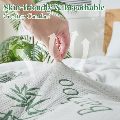 WhatsBedding 4 Inch Memory Foam Mattress Topper Full - Image 2
