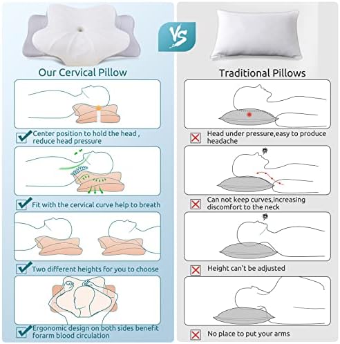DONAMA Cervical Pillow for Neck and Shoulder Pain Relief, Cooling Contour - Image 4