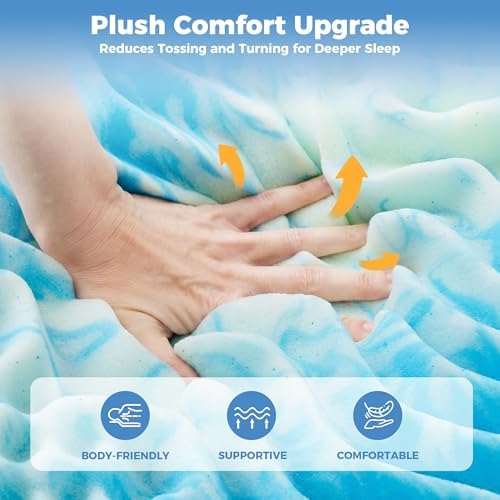 BDEUS 1.5 Inch Memory Foam Mattress Topper Twin XL, Twin Extra Long Mattress - Image 3
