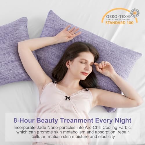 Elegear Cooling Pillow Cases for Hot Sleepers, Standard 20" x 26" - Image 5