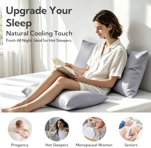 MR&HM King Pillowcase Set of 2, Cooling & Breathable - Image 2
