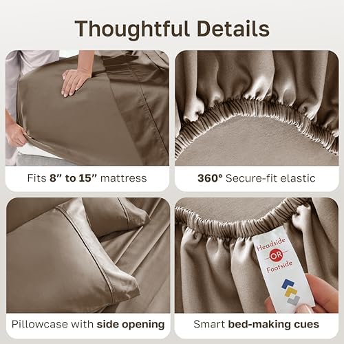 California Design Den 100% Cotton Sateen Twin Size Sheet Set - Image 4