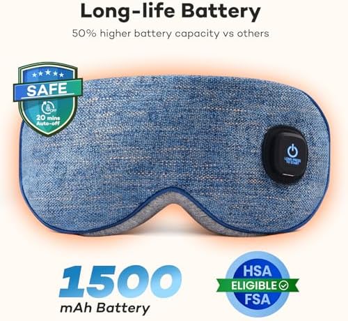 Heated Eye Mask, Cotton Cordless Warm Eye Compress Mask - Image 3