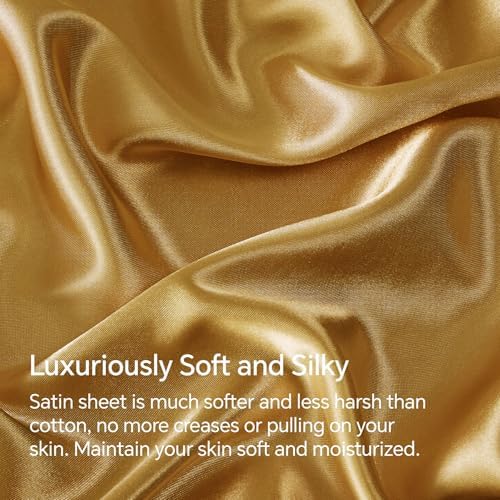 BEDELITE Satin Sheets Twin Size Bed Set, 3 Pieces - Image 3