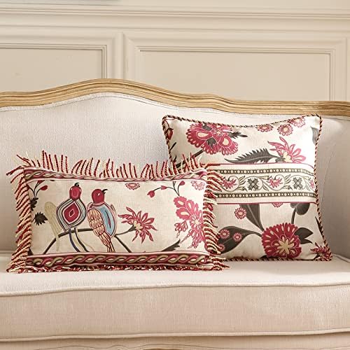 patdrea Designer Vintage Linen Throw Pillow Cover - Image 5