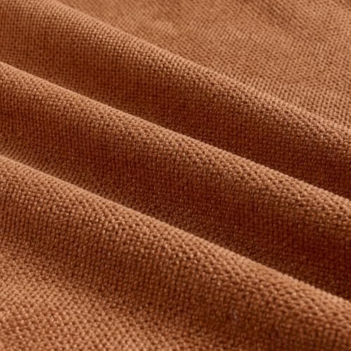 Fancy Homi Set of 2 Rust 16x16 Inch Soft Chenille Decorative Throw Pillow Covers - Image 4