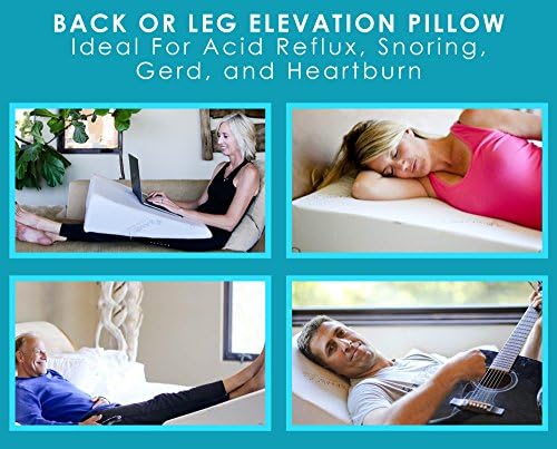 7.5 Inch Bed Wedge Pillow for Acid Reflux or Sleeping | 1.5 Inch Memory Foam Top - Image 4