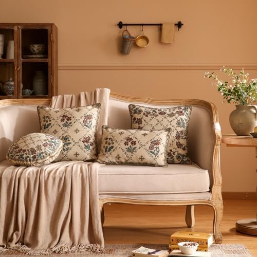 patdrea French Vintage Linen Throw Pillow Cover, Diameter 16"-Audrey B - Image 7