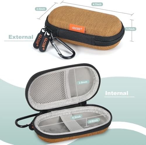 Mini Oval Earbud Case, Hard Shell Carrying Pouch Bag - Image 2
