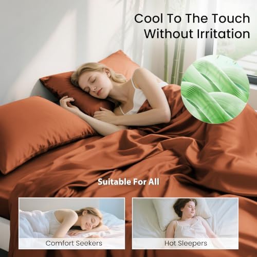 Love's cabin 3 Piece Twin Sheet Set, 100% Rayon Derived from Bamboo, Cooling & - Image 3
