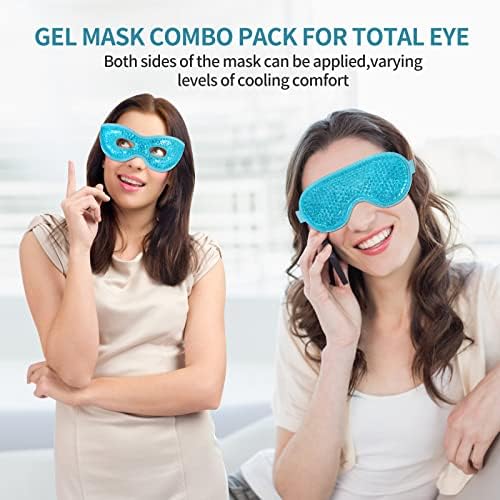 2PCS Gel Eye Mask Reusable Cold Therapy Gel Bead Eye Mask - Image 2