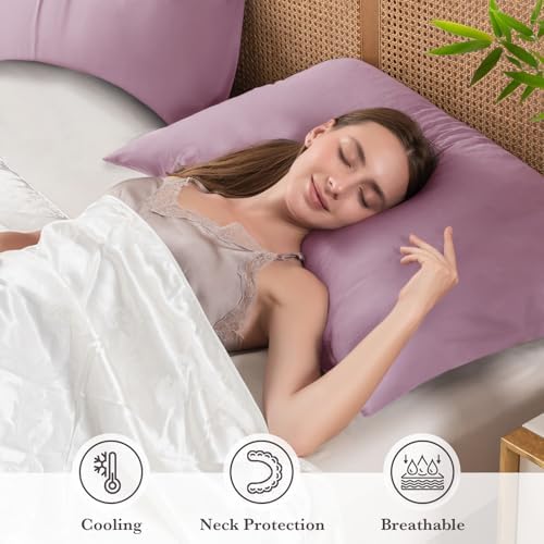 Curved Pillow Case Queen Size, Side Sleeper Pillow Cases Cover Cooling Rayon - Image 3