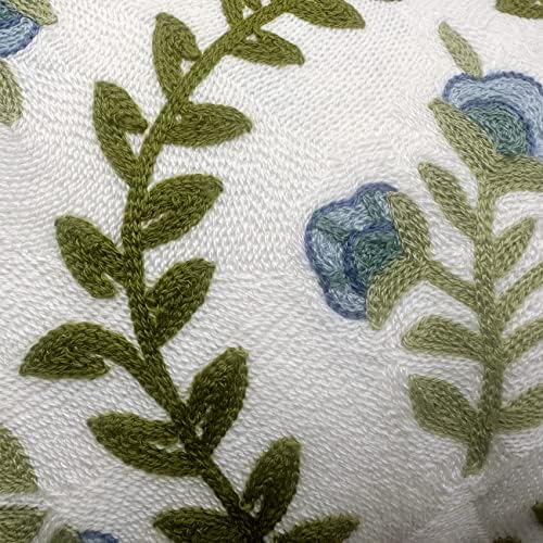 Alysheer Floral Embroidered Decorative Throw Pillow Cover 12"x 20" - Image 4