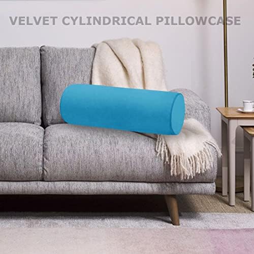 Neck Roll Pillowcases Velvet Cylindrical Pillow Covers 16"x6" - Image 3