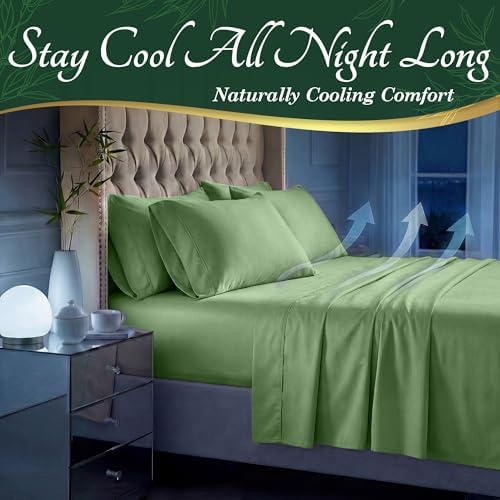 DECOLURE 100% Viscose Derived from Bamboo Sheets King Size, Luxury 6 Pc Set - Image 3