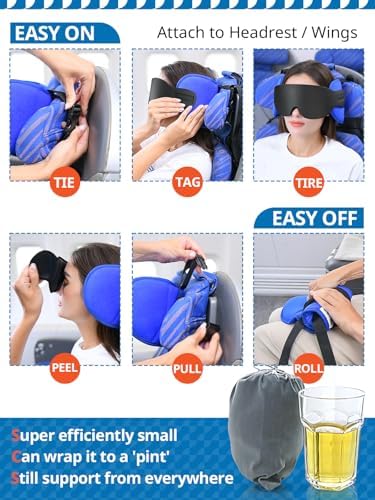 SARISUN Travel Pillows for Airplanes, Stable Head Support, Travel Essential - Image 4