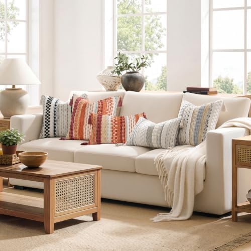 Kevin Textile Boho Tufted 14"x20" Lumbar Pillow Cover 1 Pack, Burnt Orange - Image 7