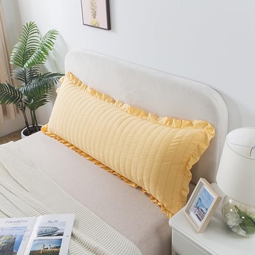 H Household Seersucker Body Pillowcases, 20x54 inches Long Pillowcase Ruffled - Image 2
