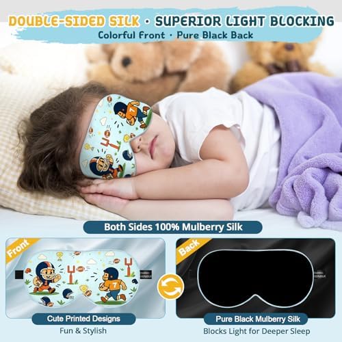 Kids Silk Sleep Mask, 100% Mulberry Silk Eye Mask - Image 4