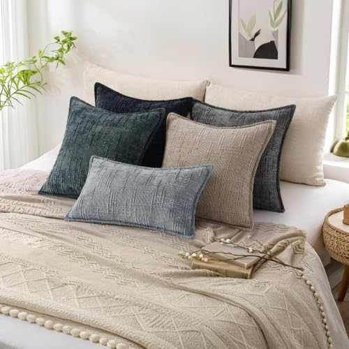 decorUhome Chenille Throw Pillow Covers 26x26 Set of 2 - Image 6
