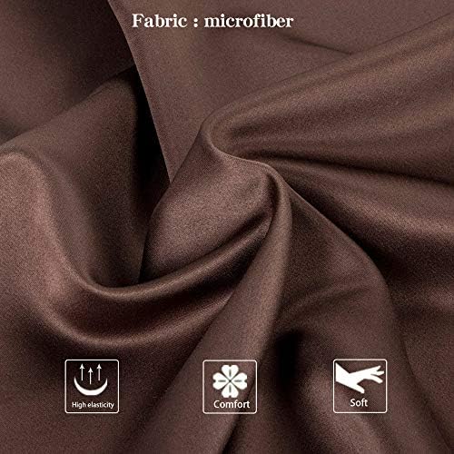 NTBAY Queen Satin Pillowcases, Dark Brown - Image 2