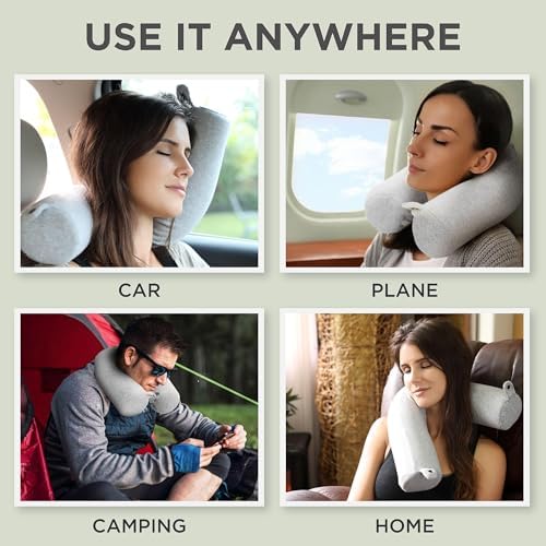 Dot&Dot Twist Memory Foam Travel Pillow, Bendable Neck Pillow - Image 5