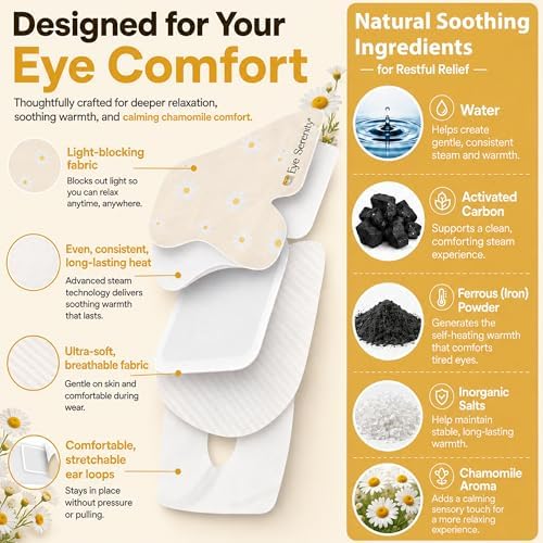 Eye Serenity Steam Eye Mask, Heated Eye Mask Fast Relief - Image 6