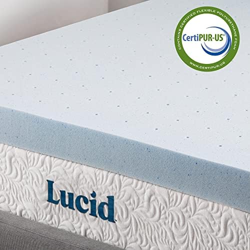 Lucid® 4” Cooling Gel Memory Foam Mattress Topper – CertiPUR-US® - Image 4
