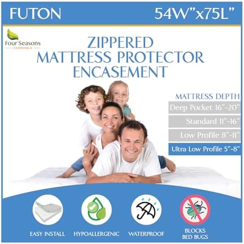 Futon Full Waterproof Mattress Protector by FourSeasonsEssentials