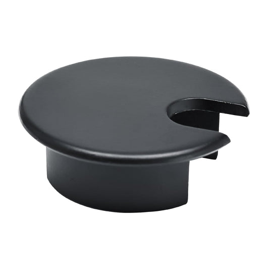 1 Pcs Desk Grommet 1-3/8" / 35 mm, Desk Cord Hole Cover, Cable Grommet Metal Zinc Alloy Materilal, Desk Hole Grommet for Home & Office Pc, Detachable Cable Cord Organizer-Flat Black