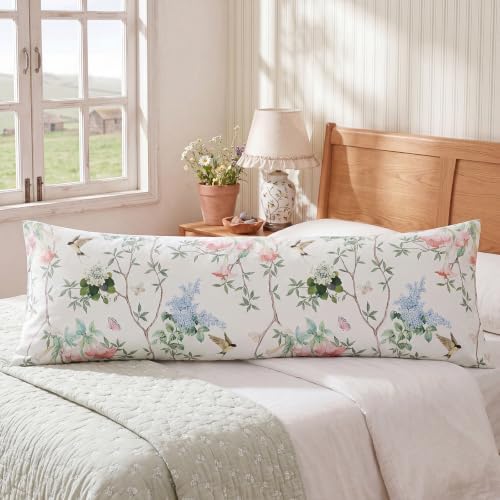 Bedorm 20 x 54 Body Pillow Cover Cotton Floral Body Pillow Case 1 Pcs, Pocket - Image 7