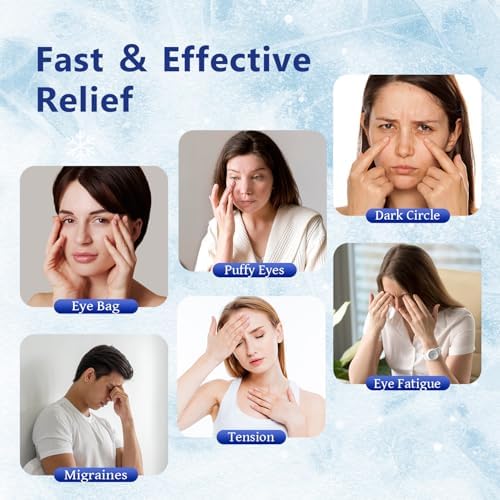 Cooling Eye Mask for Sleeping Silk Migraine Headache Relief Gel Mask Cold - Image 5