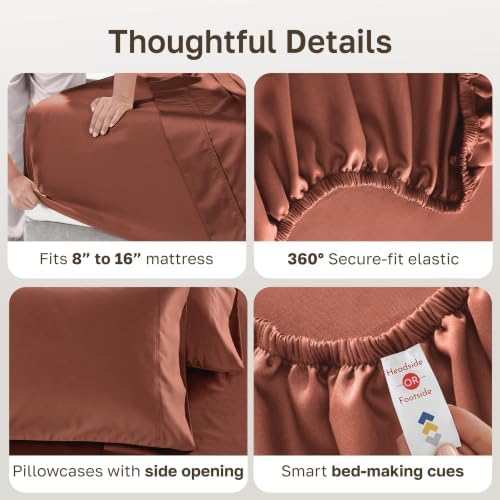 California Design Den 600 Thread Count California King Bed Sheets Set - Image 4