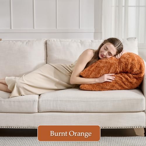 20x54 Fluffy Full Body Pillow Cover, Plush Fuzzy Faux Fur Body Pillowcase - Image 4