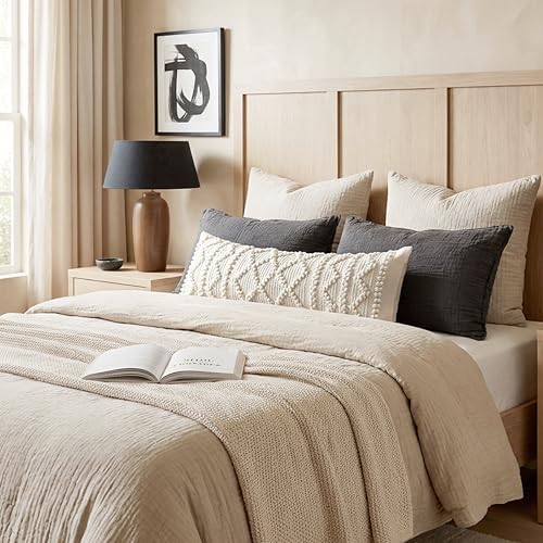 BlissBlush Pure White Decorative Lumbar Pillow Cover 14x36, Boho Long Throw - Image 6
