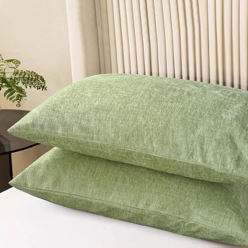 CaliTime Decorative Standard Throw Pillow Covers 26 X 20 Inches Sage Green - Image 3