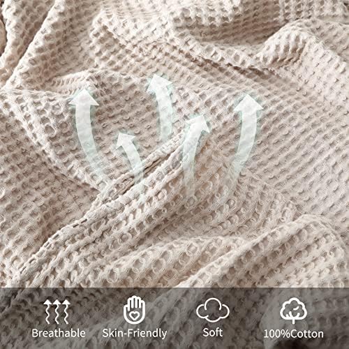 100% Cotton Waffle Pillow Shams Standard Size Set of 2 - Image 7