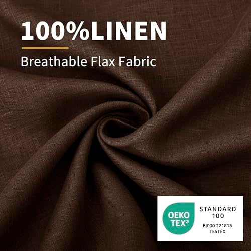 CHUFFED 100% French Linen Pillow Cases Standrad Size Set of 2, Stone Washed - Image 2
