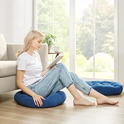 Meditation Cushions Set of 2, Large Floor Pillow - Image 4
