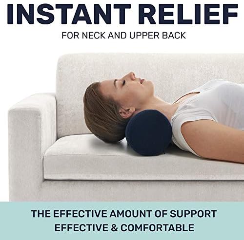 AllSett Health Round Cervical Roll Cylinder Bolster Pillow - Image 3