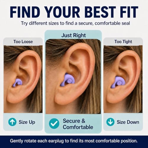 Noise Cancelling Ear Plugs Sleep 33dB NRR Side Sleep Small Ear - Image 4