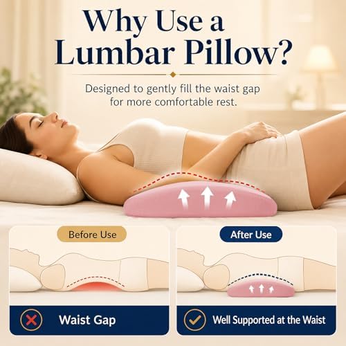 Lumbar Support Pillow for Bed Relief Back Pain: Lower Back Pillow for Sleeping - Image 2