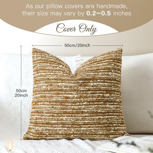 Artscope Throw Pillow Cover 20x20 Super Thick Body Pillow Cover Decorative - Image 5