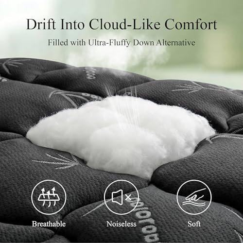 California King Size Mattress Topper Naturally Cooling Bamboo Viscose - Image 2