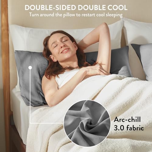 SureFit Washed Ultra-Chill Cooling Pillowcase Set of 2, Standard Size - Image 4