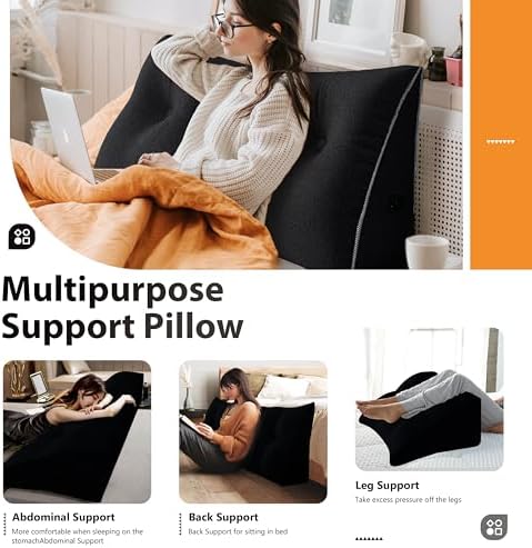 Headboard Pillow Wedge Queen Size Large Bolster Pillow - Image 3