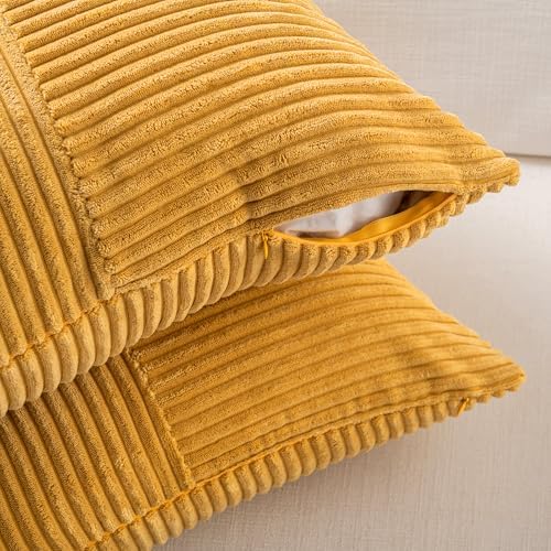 Fancy Homi Set of 2 Gold Yellow Boho Long Lumbar Body Decorative Throw Pillow - Image 4