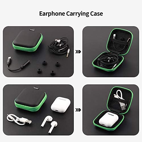 Sunguy 2-Pack Earbuds Case, Portable Small Earbud Carrying Case Storage Bag - Image 2